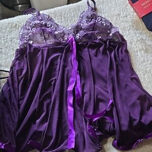 Elegant Purple Lace Chemise